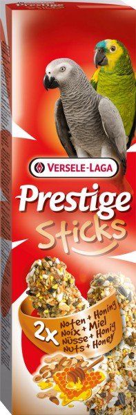 VERSELE-LAGA Prestige Sticks Papageien Nüsse &amp; Honig 2 x 70g Vogelsnack
