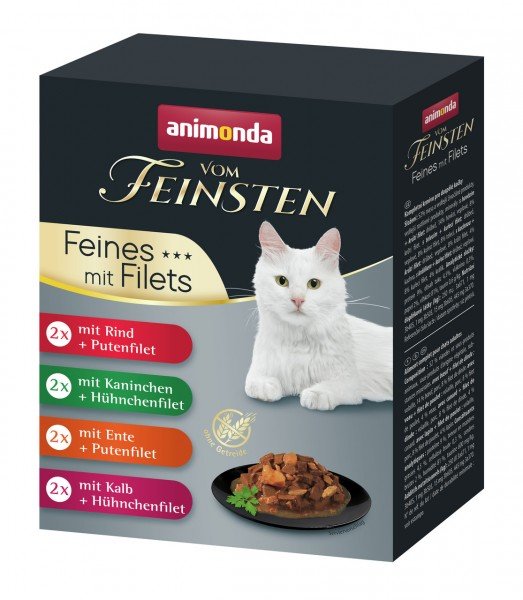 animonda Vom Feinsten Adult Feine Vielfalt mit Filets 8 x 85g Multipack Katzennassfutter