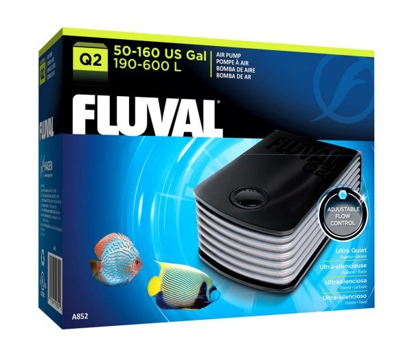FLUVAL Durchlüfter Q2 Luftpumpe für Aquarien bis 600 Liter